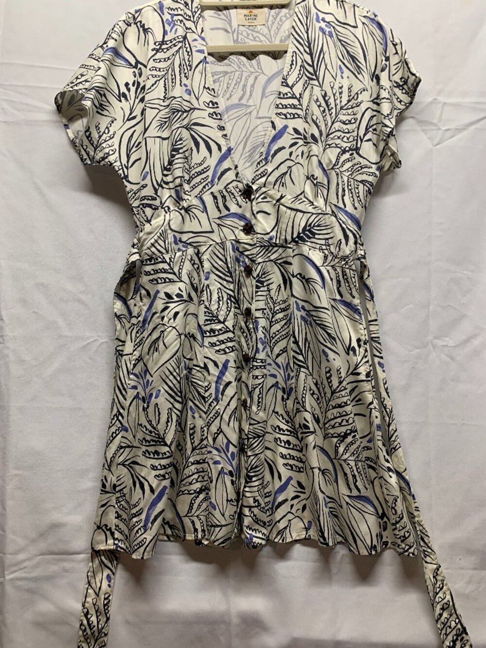 Marine Layer Floral Camila Mini Dress Resort Coastal Boho Med (KH02)
